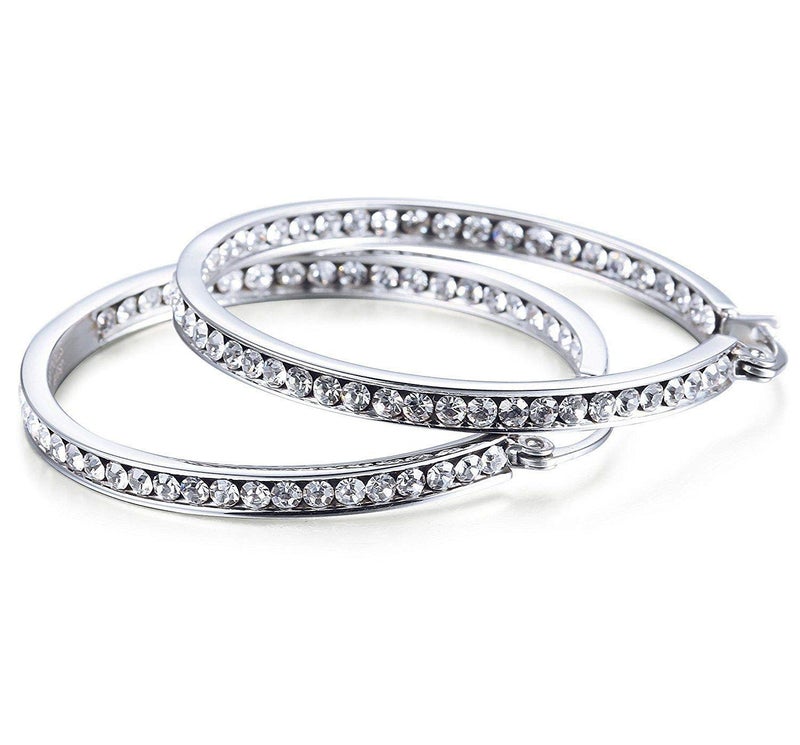 Bienvenu Stainless Steel Women Hoop Earrings Cute Earrings,Style4_50mm - Image 4